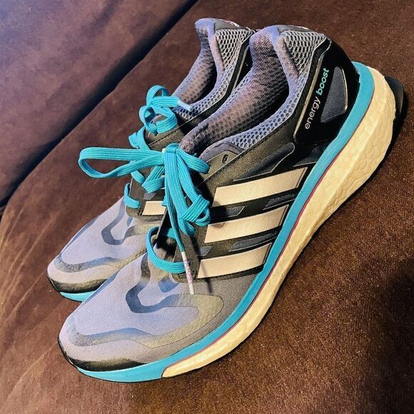 Very Good Adidas UIltraBoost Ultra Boost 10 US 42 2/3 EUR Grey Turquoise - Picture 3 of 6